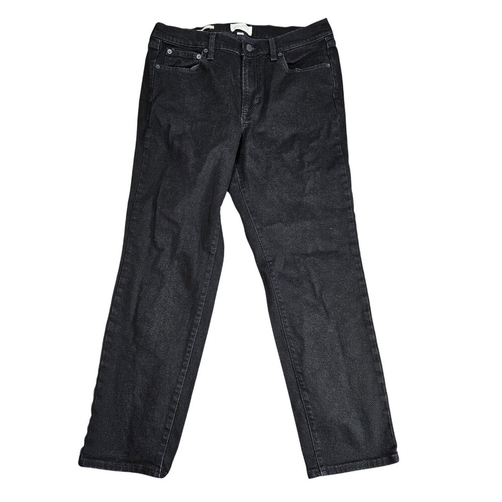 Universal Thread Mid Rise 80's Slim Jeans Womens 12R Charcoal Wash Stretch Denim